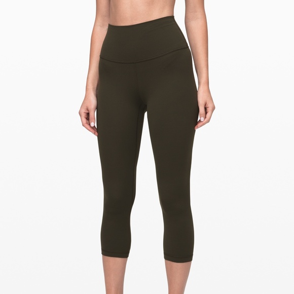 Lululemon cropped army green leggings - Picture 1 of 3
